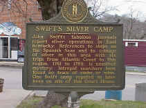 Historical marker on the lawn of the Wolfe County Courthouse, Campton, Kentucky