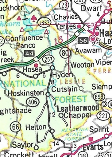 Leslie County Map